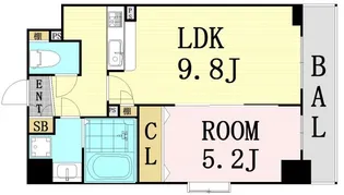 アーバネックス南森町【2階】の間取り