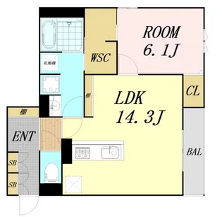 スペチアーレ平野西【3階】の間取り