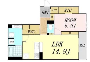 スペチアーレ平野西【3階】の間取り
