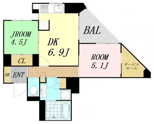 ラ・ヴィータ日本橋【3階】の間取り
