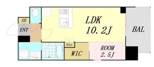 セレニテフラン谷町四丁目【14階】の間取り