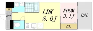 セオリー大阪ハーバーDOOR【3階】の間取り