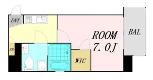 大阪府大阪市中央区高津3丁目【マンション】の間取り