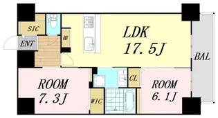ジョワイユ新大阪【11階】の間取り