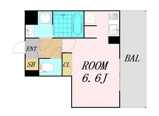 ベクス福島【10階】の間取り