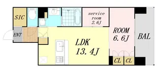 ウェリス西天満【12階】の間取り
