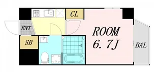 SERENiTE本町reflet【14階】の間取り