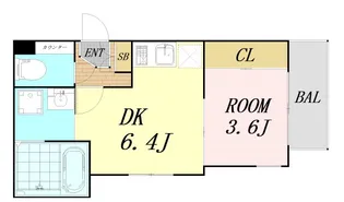 ハーモニーテラスRen相川【2階】の間取り