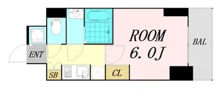 S-RESIDENCE南堀江【12階】の間取り