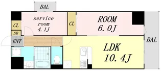 アーバンパーク新大阪【8階】の間取り