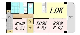 キャピタルハイツ姫里【1階】の間取り