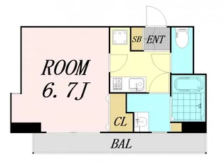 Uresidence新大阪【7階】の間取り
