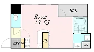 西天満レジデンス【8階】の間取り