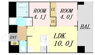 プレサンス大正エミナンス【14階】の間取り