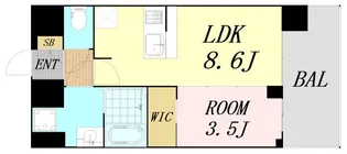 1LDKの間取り画像
