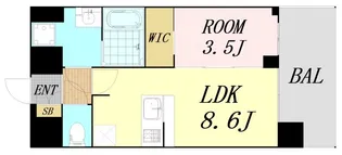 大阪府大阪市大正区泉尾1丁目【マンション】の間取り