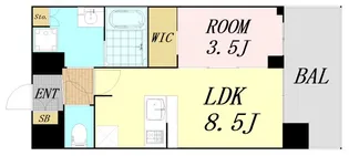 1LDKの間取り画像