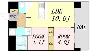 2LDKの間取り画像
