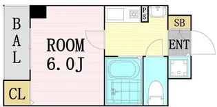 大阪府大阪市北区天満1丁目【マンション】の間取り