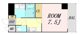 大阪府大阪市都島区片町1丁目【マンション】の間取り