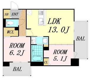 CEREJEIRA江坂【5階】の間取り