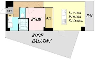 リブウッド大阪城【5階】の間取り