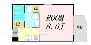 ドゥェリング桜川【8階】の間取り