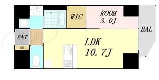 MELDIA CREST 桜ノ宮 Kirsch【2階】の間取り