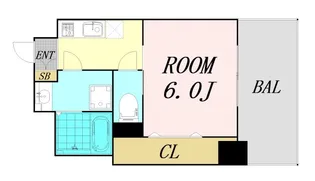 大一フロント【6階】の間取り
