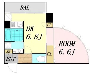 willDo松屋町【9階】の間取り