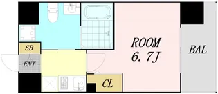 レジディア谷町【15階】の間取り
