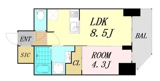 セレニテ本町リアン【12階】の間取り