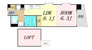 コンソラーレ同心【10階】の間取り