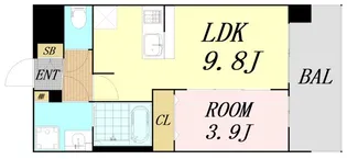 プレサンス長田レジェール【10階】の間取り