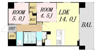 スプランディッド天王寺SOUTH【2階】の間取り