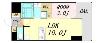 1LDKの間取り画像