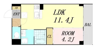 RET:umekita【4階】の間取り