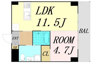 HGT court都島【5階】の間取り