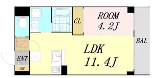 大阪府大阪市北区大淀中4丁目【マンション】の間取り