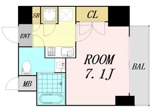 ディナスティ福島2【15階】の間取り