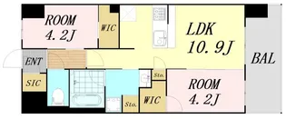 スプランディッド城東関目【7階】の間取り