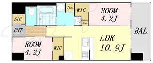スプランディッド城東関目【6階】の間取り