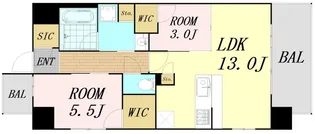 スプランディッド城東関目【3階】の間取り