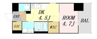 ワールドアイ大阪West Gate【8階】の間取り