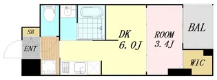 WORVE大阪本町【13階】の間取り