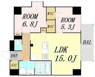 LEGALAND+ABENO SANMEICHO【6階】の間取り