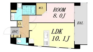 大阪府大阪市西区靱本町1丁目【マンション】の間取り