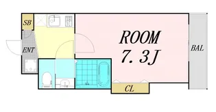 ラグゼ新大阪北【8階】の間取り