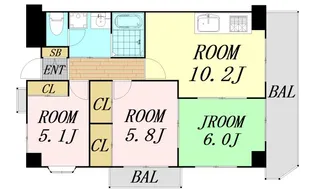インディペンデンスハイツ【2階】の間取り