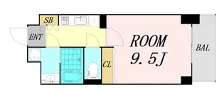 エスリード長堀タワー【10階】の間取り